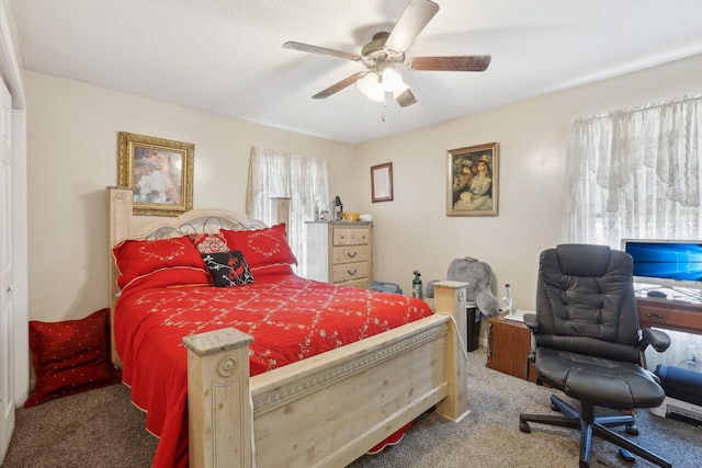 311 Downs Rd, Cumberland City, TN 37050 - carpeted bedroom with a ceiling fan