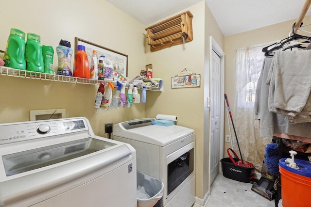 311 Downs Rd, Cumberland City, TN 37050 - washroom with independent washer and dryer and tile patterned floors
