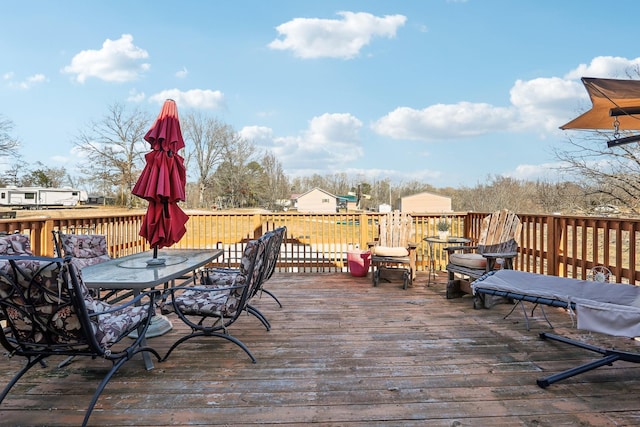 311 Downs Rd, Cumberland City, TN 37050 - deck featuring outdoor dining space