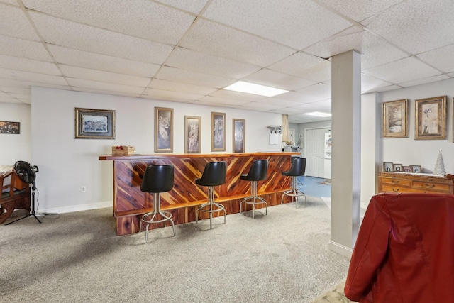 311 Downs Rd, Cumberland City, TN 37050 - indoor dry bar featuring carpet and a drop ceiling