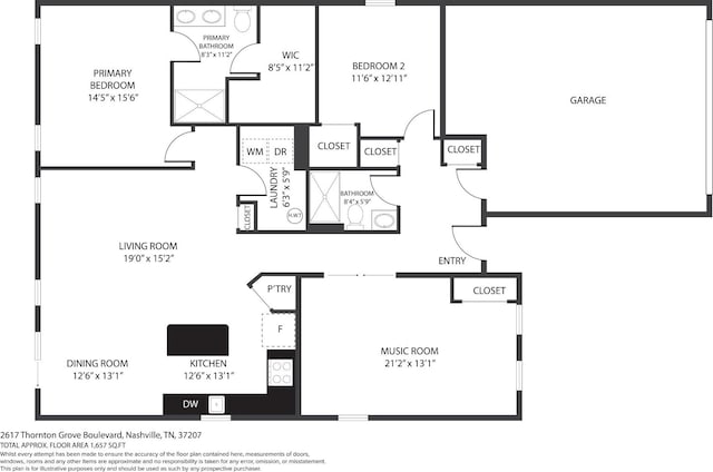 2617 Thornton Grove Blvd, Nashville, TN 37207 - view of home floor plan