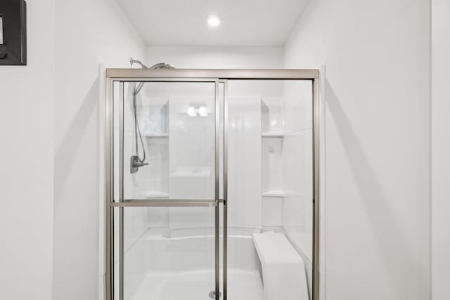 2617 Thornton Grove Blvd, Nashville, TN 37207 - full bathroom featuring a stall shower and recessed lighting
