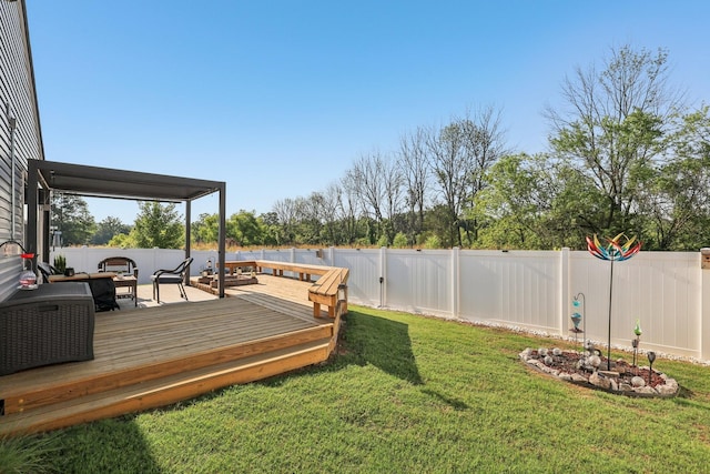 2617 Thornton Grove Blvd, Nashville, TN 37207 - wooden deck featuring a fenced backyard and an outdoor hangout area