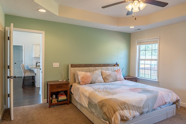1452 Precept Dr, Murfreesboro, TN 37129 - carpeted bedroom featuring recessed lighting and ceiling fan