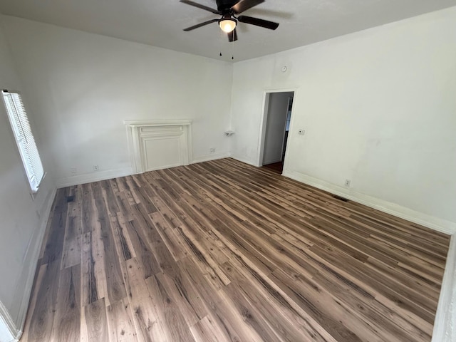 418 W 3rd St, Columbia, TN 38401 - empty room with ceiling fan and wood finished floors