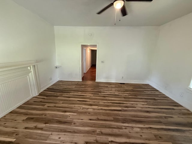 418 W 3rd St, Columbia, TN 38401 - empty room with wood finished floors and a ceiling fan