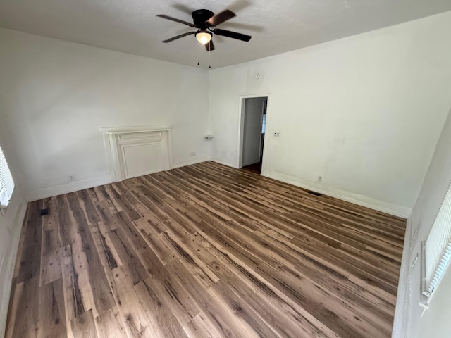 418 W 3rd St, Columbia, TN 38401 - empty room with wood finished floors and ceiling fan