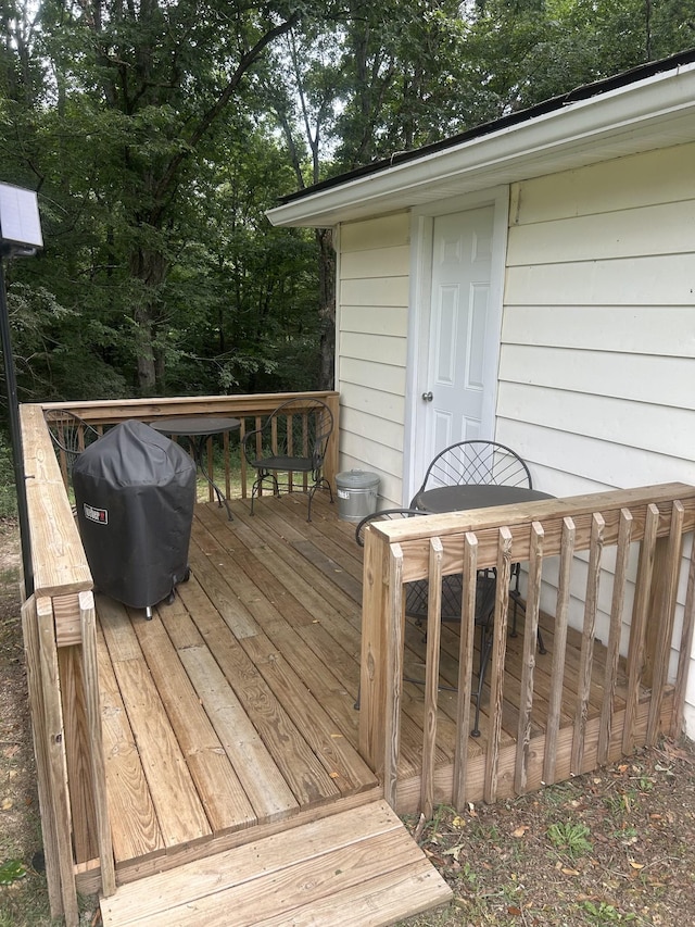 273 E Lake St, Camden, TN 38320 - wooden deck featuring grilling area