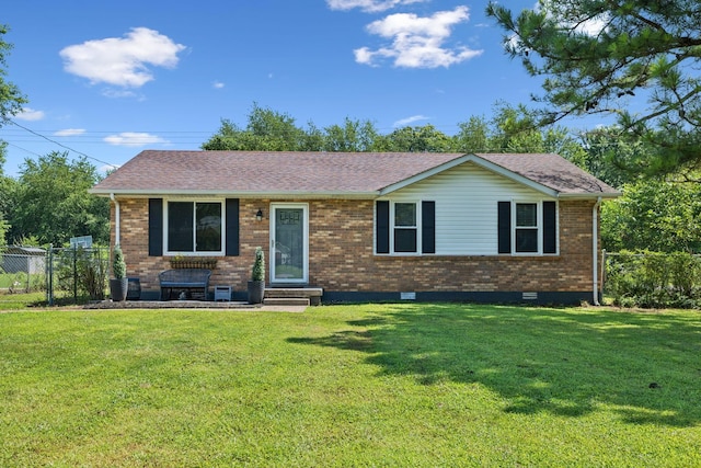 8124 Cooper Dr, Murfreesboro, TN 37129 - ranch-style home with brick siding, entry steps, crawl space, and a shingled roof