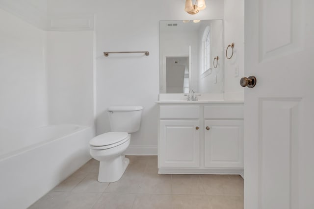 7157 Chessington Dr, Fairview, TN 37062 - full bathroom with tile patterned floors, vanity, and bathing tub / shower combination