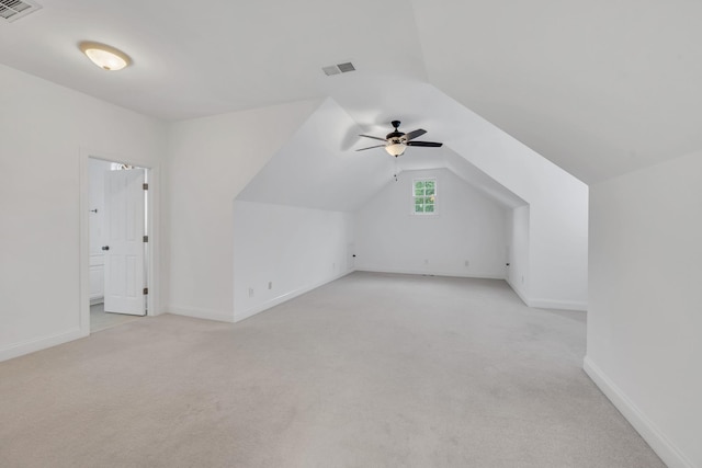 7157 Chessington Dr, Fairview, TN 37062 - bonus room featuring a ceiling fan, light colored carpet, and vaulted ceiling