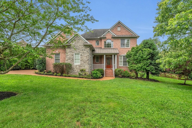 7157 Chessington Dr, Fairview, TN 37062 - view of front of property with stone siding and brick siding
