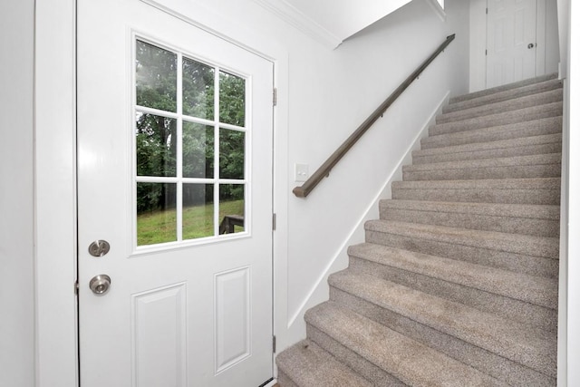 475 Kelly Creek Rd, Ardmore, TN 38449 - staircase with crown molding
