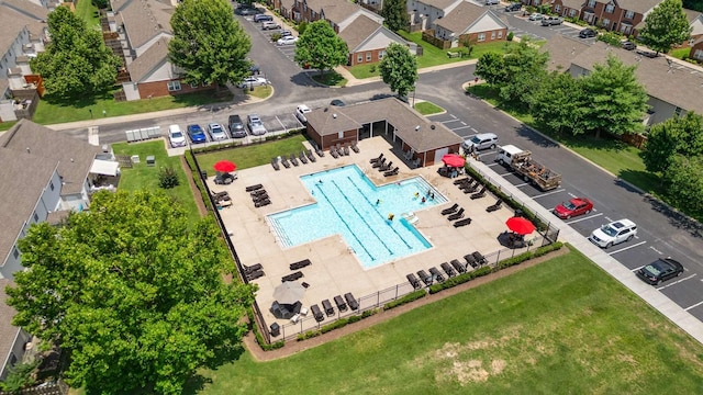 1101 Downs Blvd Unit 112, Franklin, TN 37064 - aerial view of residential area with a pool area