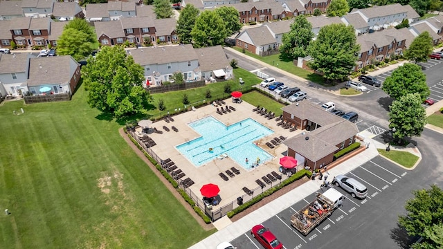 1101 Downs Blvd Unit 112, Franklin, TN 37064 - aerial view of residential area with a pool