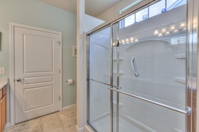 403 Independence St, Mount Juliet, TN 37122 - full bath featuring vanity and a shower with shower door