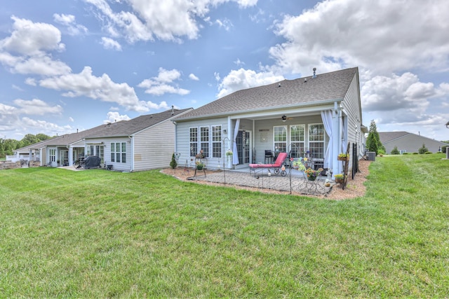 403 Independence St, Mount Juliet, TN 37122 - back of house with a patio, a lawn, and ceiling fan