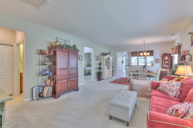 403 Independence St, Mount Juliet, TN 37122 - living room featuring a chandelier and light carpet