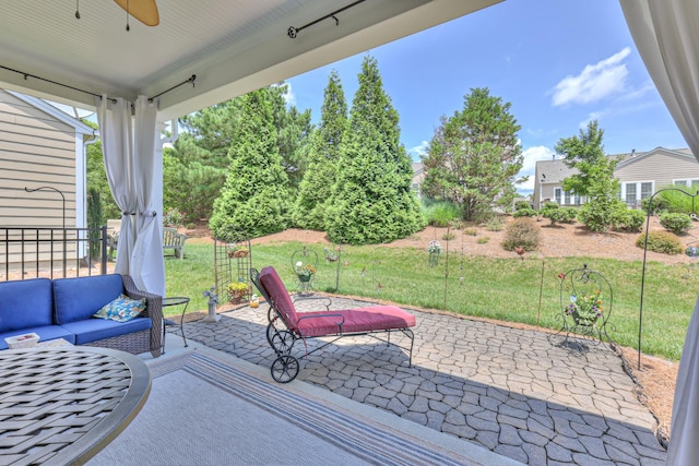 403 Independence St, Mount Juliet, TN 37122 - view of patio with an outdoor hangout area and ceiling fan