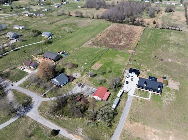 3717 Atkins Rd, Cedar Hill, TN 37032 - aerial view of property and surrounding area with rural landscape