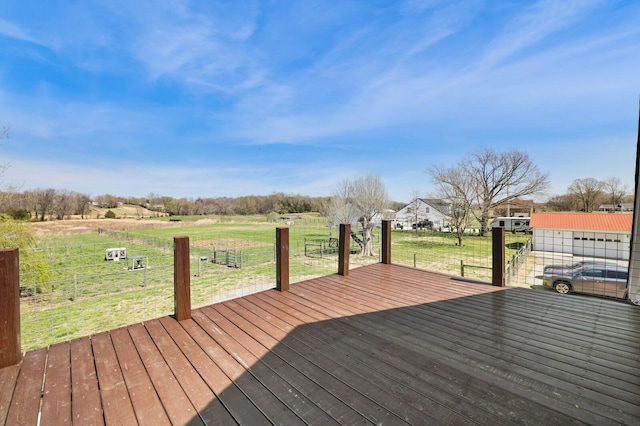 3717 Atkins Rd, Cedar Hill, TN 37032 - wooden terrace with a yard and a view of countryside