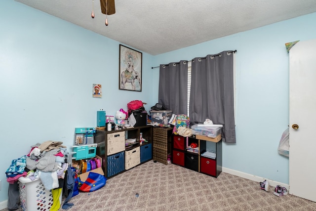 1053 Heritage Dr, Madison, TN 37115 - game room with a textured ceiling and light colored carpet