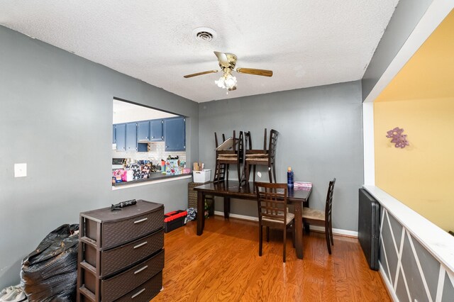 1053 Heritage Dr, Madison, TN 37115 - office area featuring light wood-type flooring, ceiling fan, and a textured ceiling