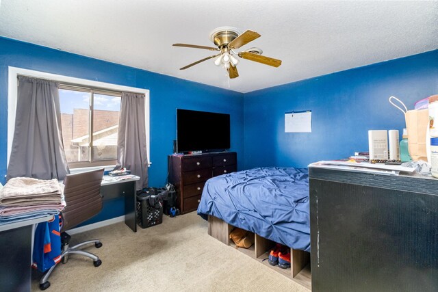 1053 Heritage Dr, Madison, TN 37115 - bedroom featuring an office area, carpet floors, and ceiling fan