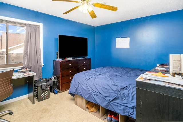 1053 Heritage Dr, Madison, TN 37115 - bedroom featuring carpet flooring, an office area, and a ceiling fan
