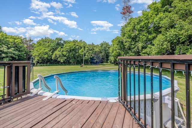6857 Pulltight Hill Rd, College Grove, TN 37046 - swimming pool featuring a yard and a wooden deck