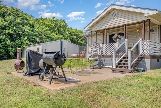 6857 Pulltight Hill Rd, College Grove, TN 37046 - view of green lawn with covered porch