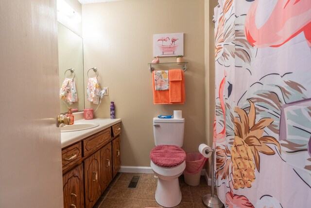 3090 Algee Ln, Milan, TN 38358 - bathroom featuring vanity, tile patterned flooring, and a shower with curtain