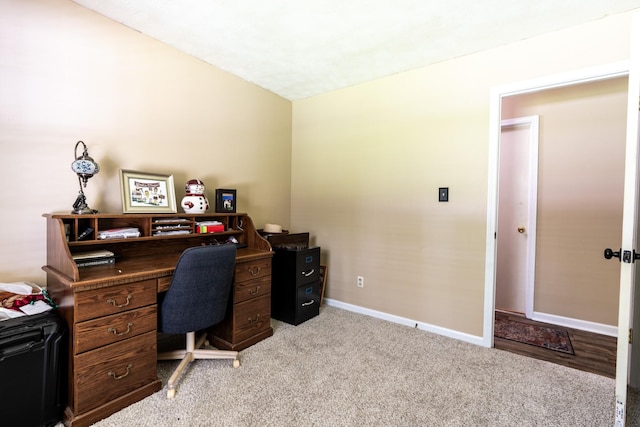 3090 Algee Ln, Milan, TN 38358 - home office featuring light carpet and vaulted ceiling