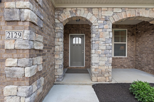 2129 Halfmoon Way, Murfreesboro, TN 37130 - property entrance with stone siding and brick siding