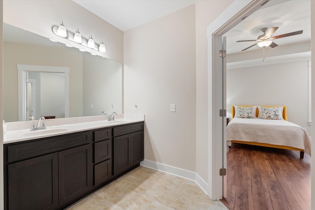 2129 Halfmoon Way, Murfreesboro, TN 37130 - full bathroom featuring double vanity, ceiling fan, and ensuite bathroom