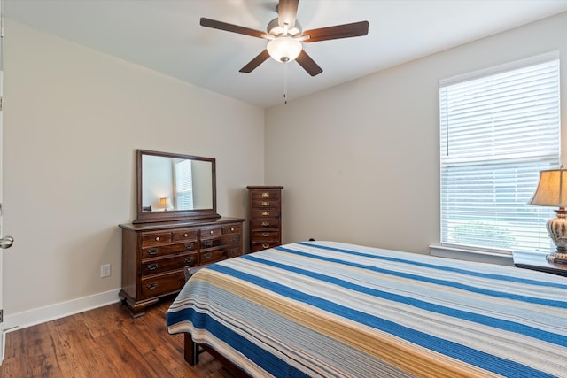 2129 Halfmoon Way, Murfreesboro, TN 37130 - bedroom featuring multiple windows, wood finished floors, and ceiling fan