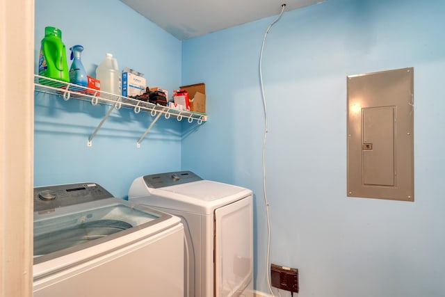 1944 Fieldstone Dr, Columbia, TN 38401 - laundry room with electric panel and separate washer and dryer