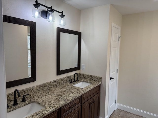 334 Cumberland Cove Rd Unit 5, Monterey, TN 38574 - bathroom with double vanity and baseboards
