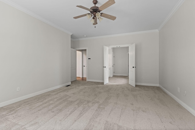 630 Black Horse Pkwy, Franklin, TN 37069 - unfurnished bedroom featuring crown molding, carpet flooring, and ceiling fan