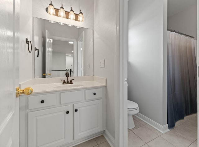 630 Black Horse Pkwy, Franklin, TN 37069 - bathroom featuring vanity, tile patterned floors, and curtained shower