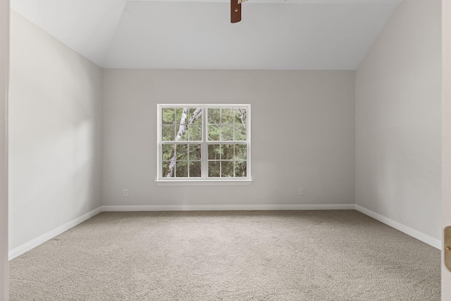 630 Black Horse Pkwy, Franklin, TN 37069 - empty room featuring carpet, lofted ceiling, and ceiling fan