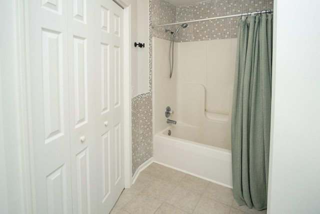 280 Ballygar Ct, Clarksville, TN 37043 - bathroom featuring shower / bath combination with curtain and tile patterned flooring