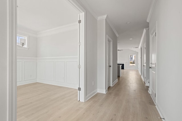 7507 Old Nashville Rd S, Fairview, TN 37062 - hall with crown molding and light wood finished floors