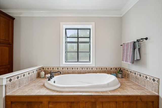 1470 Tyne Blvd, Nashville, TN 37215 - bathroom featuring crown molding and a bath