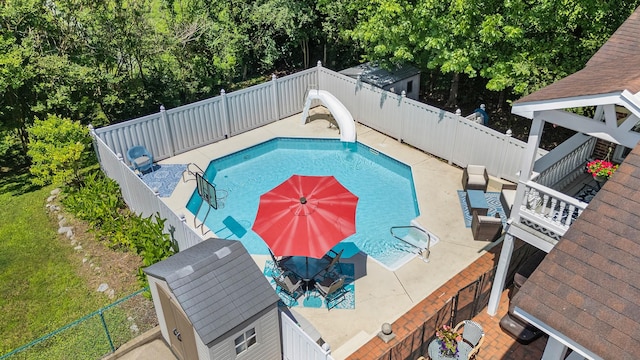 605 Jackson Ave, Carthage, TN 37030 - view of pool featuring a water slide and a patio