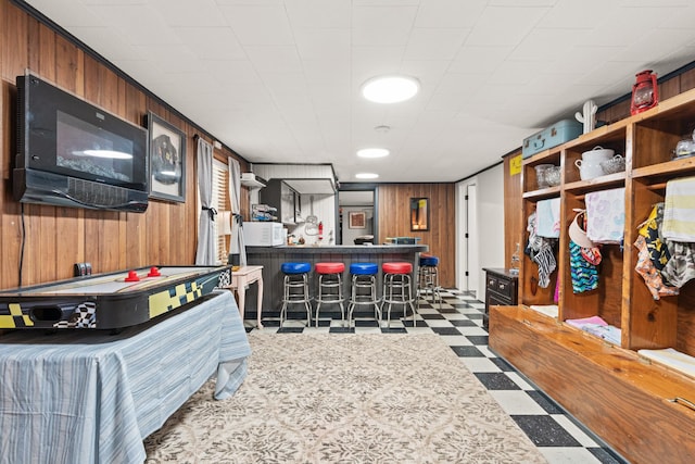605 Jackson Ave, Carthage, TN 37030 - indoor dry bar with dark flooring and wooden walls