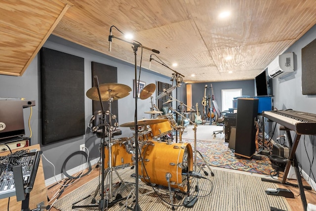 1588 Cobbler Ct, Chattanooga, TN 37421 - misc room featuring a wall unit AC and wooden ceiling