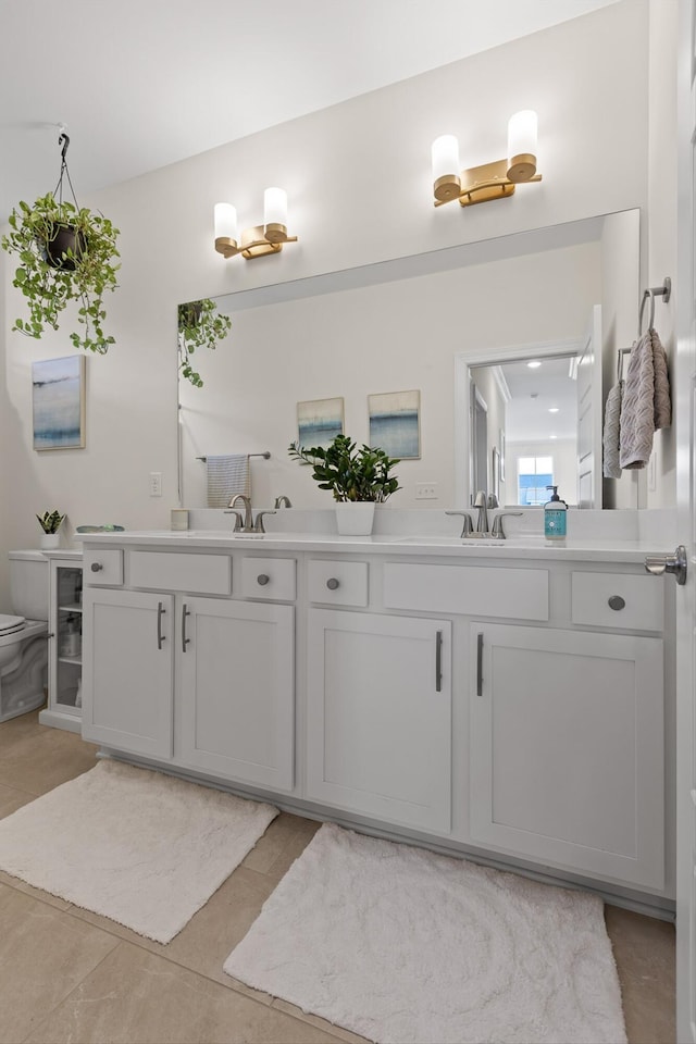 1588 Cobbler Ct, Chattanooga, TN 37421 - bathroom with double vanity and tile patterned floors