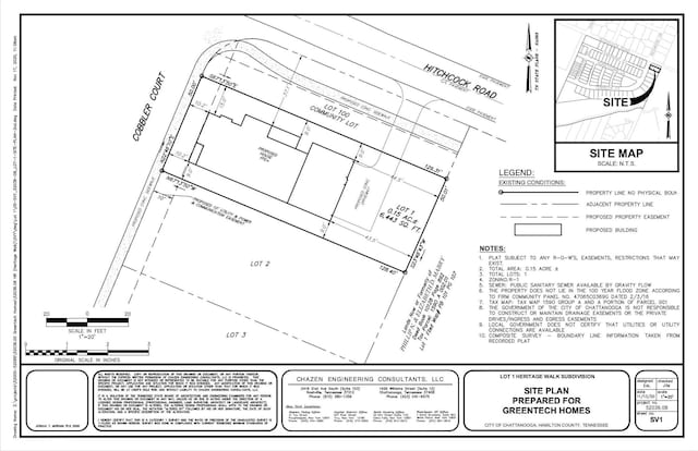 1588 Cobbler Ct, Chattanooga, TN 37421 - survey map / technical document