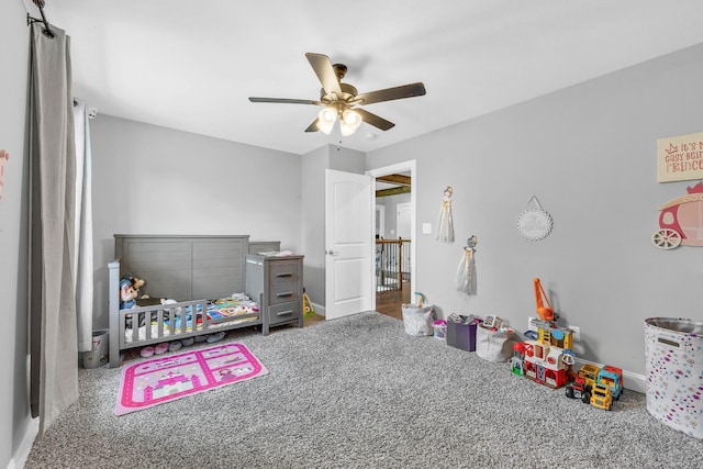 267 Alonzo Pl, Cunningham, TN 37052 - carpeted bedroom with baseboards and a ceiling fan